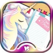 Unicorn Secret Diary with Lock icon
