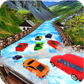 Water Slide Real Car Racing icon