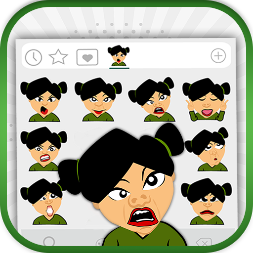 Funny Face Girl Emoji Stickers icon