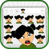 Funny Face Girl Emoji Stickers