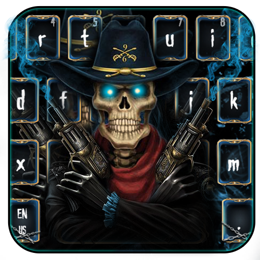Skull Fire Guns Keyboard أيقونة