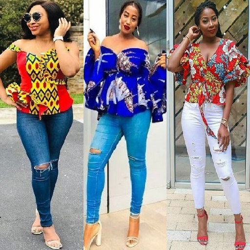 Jeans &amp; Ankara Blouse Styles icon