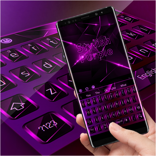 Stylish Black Purple Keyboard icon