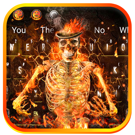 Teclado do crânio do fogo icon