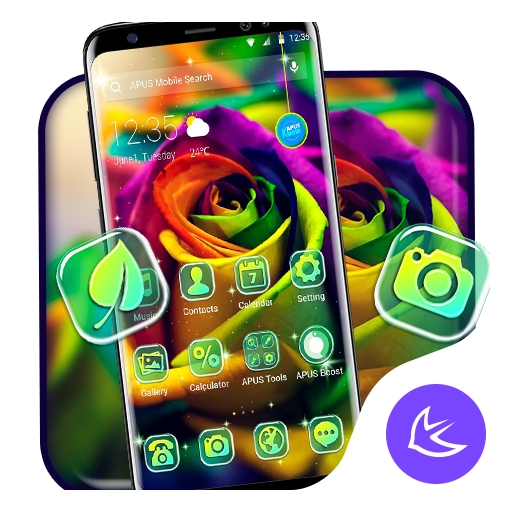 Colorful Rose APUS Launcher theme icon