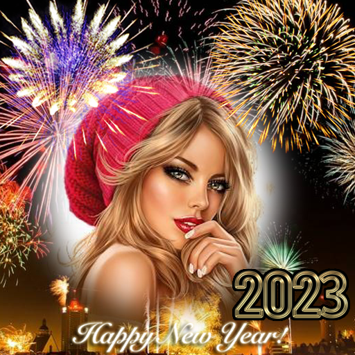 New year photo frame 2023 icon