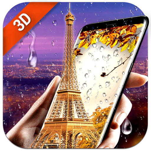 Rainy Paris Waterdrop Eiffel Tower Wallpaper icon