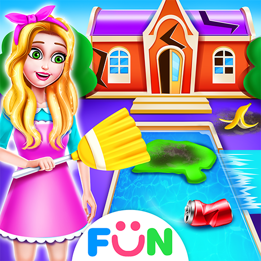 تنظيف لعبة الفتاة الخالية من الغرف النجمية أيقونة