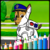 Coloring Dogs Cartoon Page icon