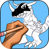 how to draw Digimon icon