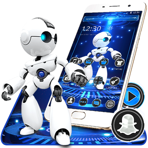 Blue Robot Technology Launcher Theme🤖 icon
