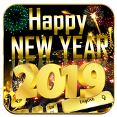 Tastatur des neuen Jahres 2019 icon