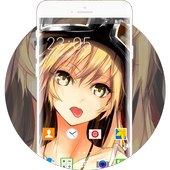 Theme for Alcatel One Touch Idol X+: Girl anime icon