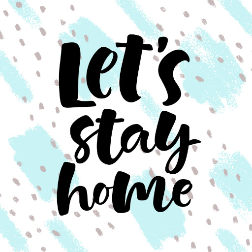 ملصقات واتساب Stay At Home أيقونة