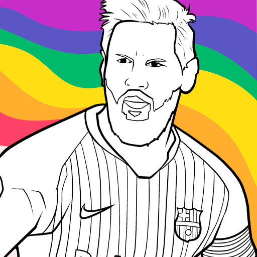 Draw Coloring Football Players icon