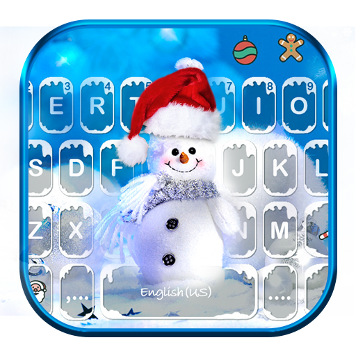 ikon Tema Keyboard Blue Christmas1