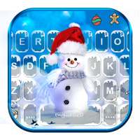 Tema Keyboard Blue Christmas1 on 9Apps