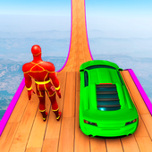 Super Robot Speed Hero Ramp Car Racing Stunts icon