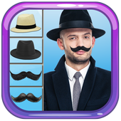 Man Hat &amp; Mustache PhotoEditor icon