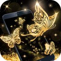 Gold Butterfly Live Wallpaper on 9Apps