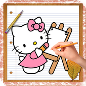 How to draw Hello Ketty characters Step By Step icon