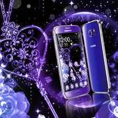 Purple Black Crystal Diamond Bubble Theme