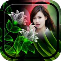 Neon Flower Photo Frame on 9Apps