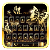 Luxe papillon en or Clavier Thème icon