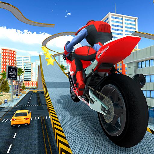 Superheroes Mega Ramp  Bike Racing Game icon