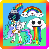 how to draw rainbow stuff "Spectrum colors" icon