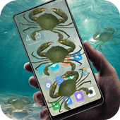 crab in phone prank icon