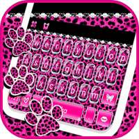 Glitter Pink Leopard Keyboard Theme on 9Apps