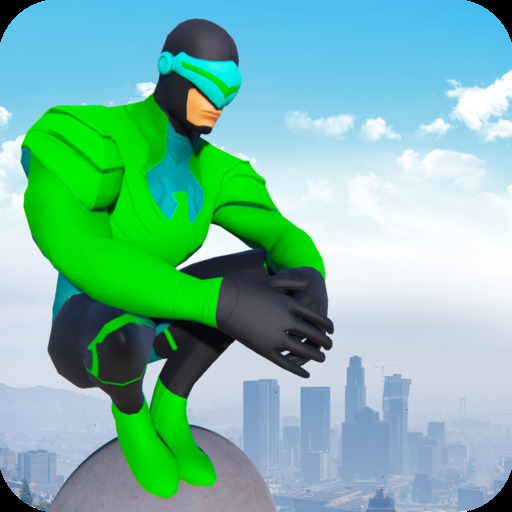 Frog Ninja RopeHero Vegas city icon