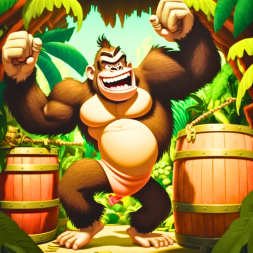 Monkey jungle run kong banana icon