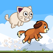 Dog &amp; Cat Runner Game Free icon