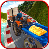 Tractor hill climb icon