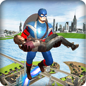 US Captain Flying Fighter : Rescue Mission Robot icon