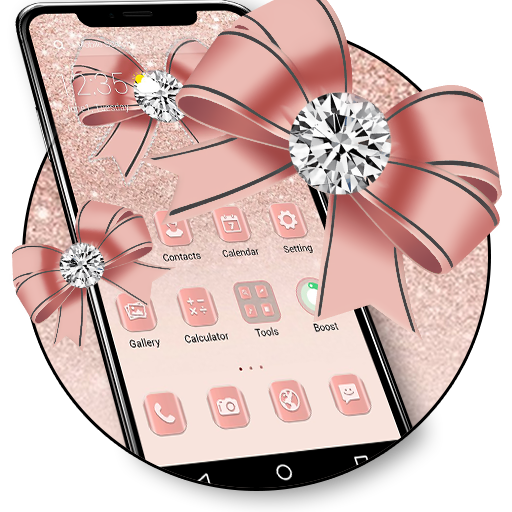 Luxury Rose Gold Diamond APUS Launcher Theme icon