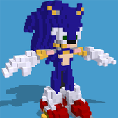 Pixel Sonic Craft Coloring With Number icon