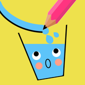 Felice bicchiere divertente - Disegna il gioco icon