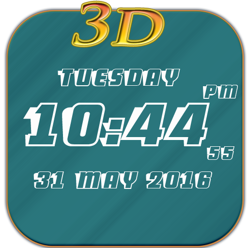 3D Digital Clock LWP Free icon