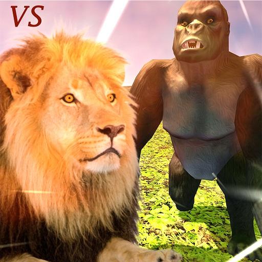 Lion Vs Gorilla : Animal Family Simulator Game icon