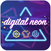 Digital Neon Typewriter icon