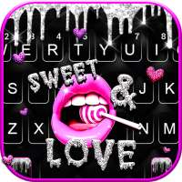 Sexy Love Lips Keyboard Background