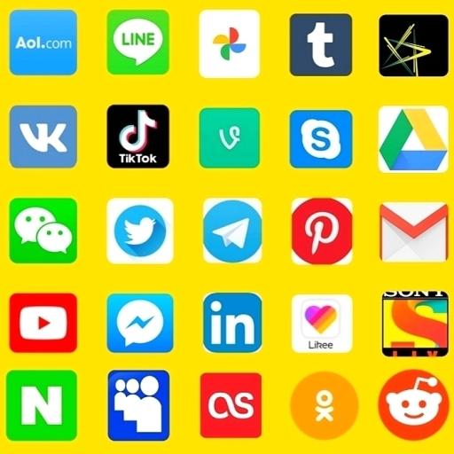 All social media apps 2020 icon