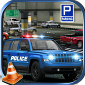 rooftop police car parking 3D icon