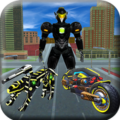 ikon Robot Transform Black Panther: Perang Robot Leoprd