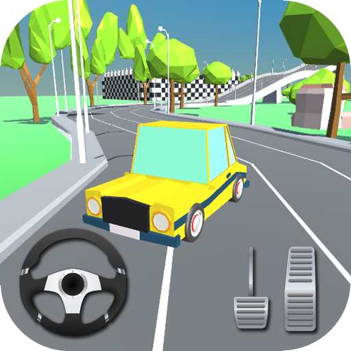 car driving race 3d icon