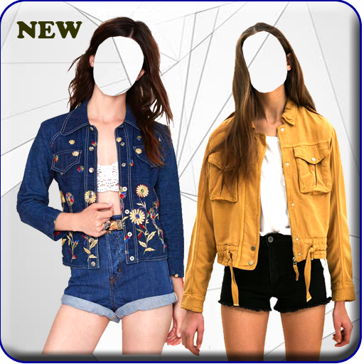 Women Jeans Jacket Photo Montage icon