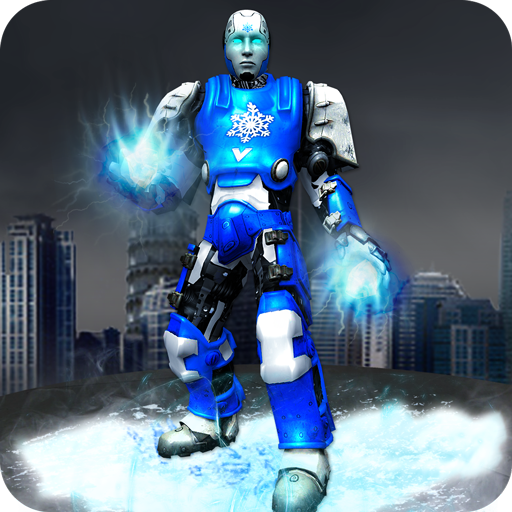 Ice Hero Robot 3D: Flying Robot Fighting Game icon